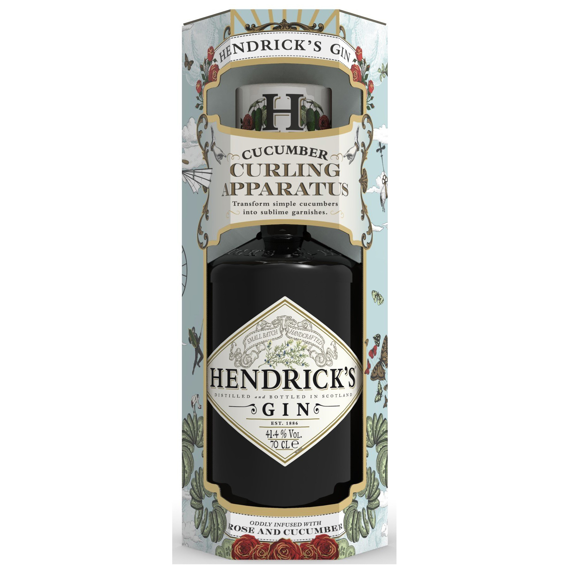 Hendricks Gin 70cl Cucumber Curler Gift Box Buy online for nationwide